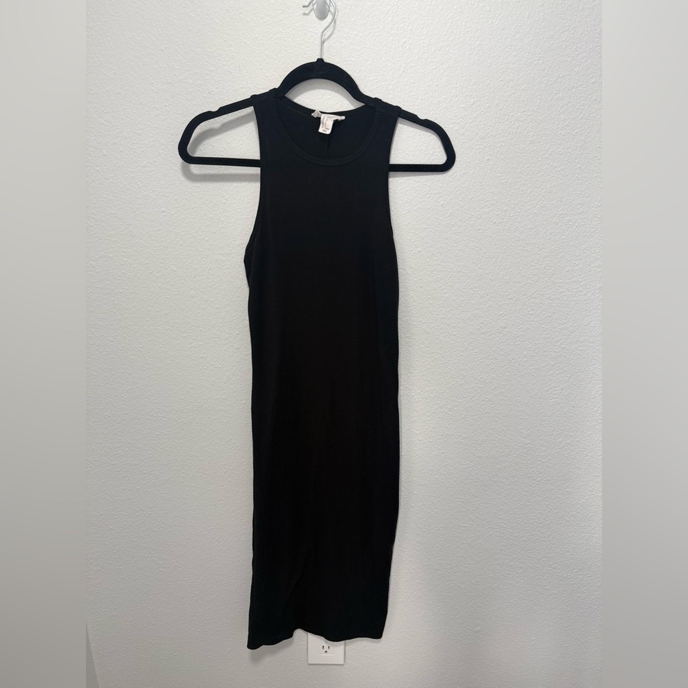 Forever 21 Classic Black Midi Bodycon Dress Size Small